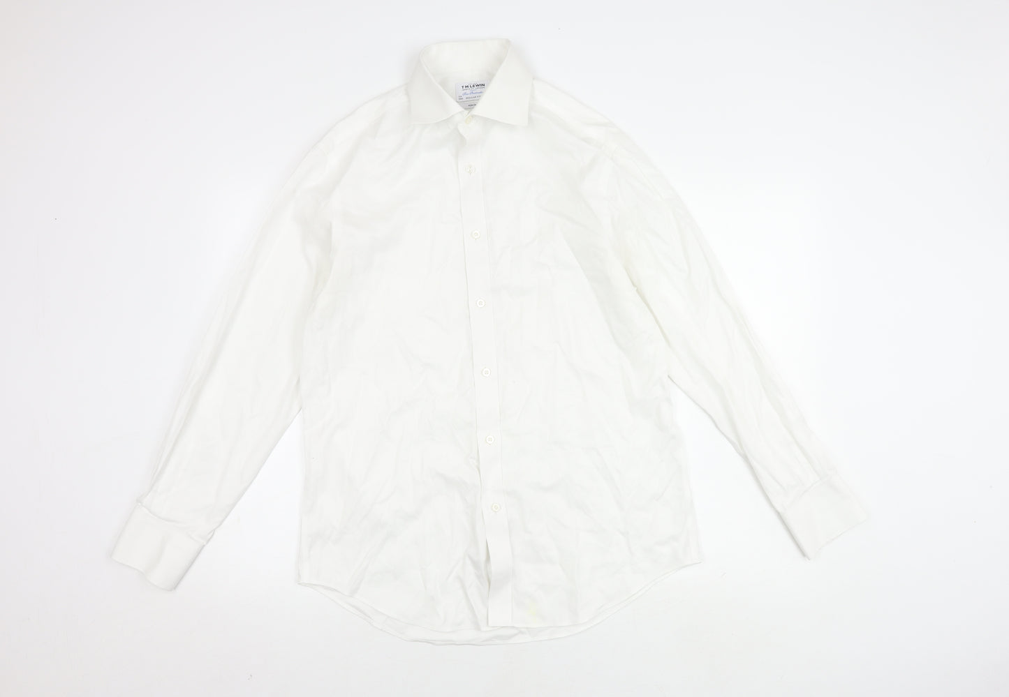 T.M. Lewin Men's White Regular Fit Shirt