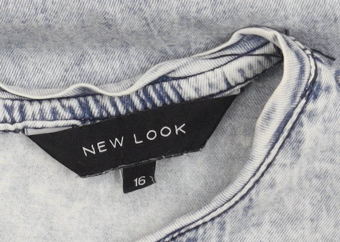 New Look Women's Grey Cotton Dress Size 16