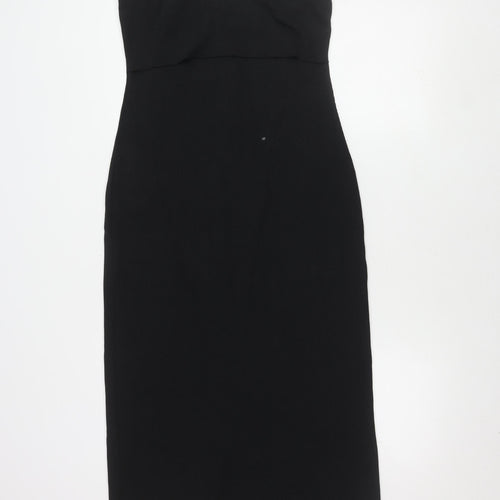 Marks and Spencer Women's Black Midi Dress Size 12