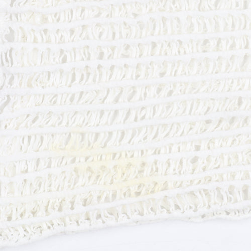Zara Trafaluc Women's White Crochet Top Size 8