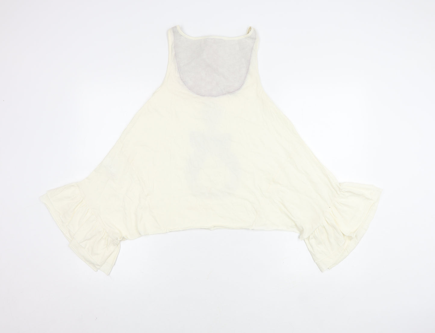 Next Women Ivory Cropped Bow Blouse