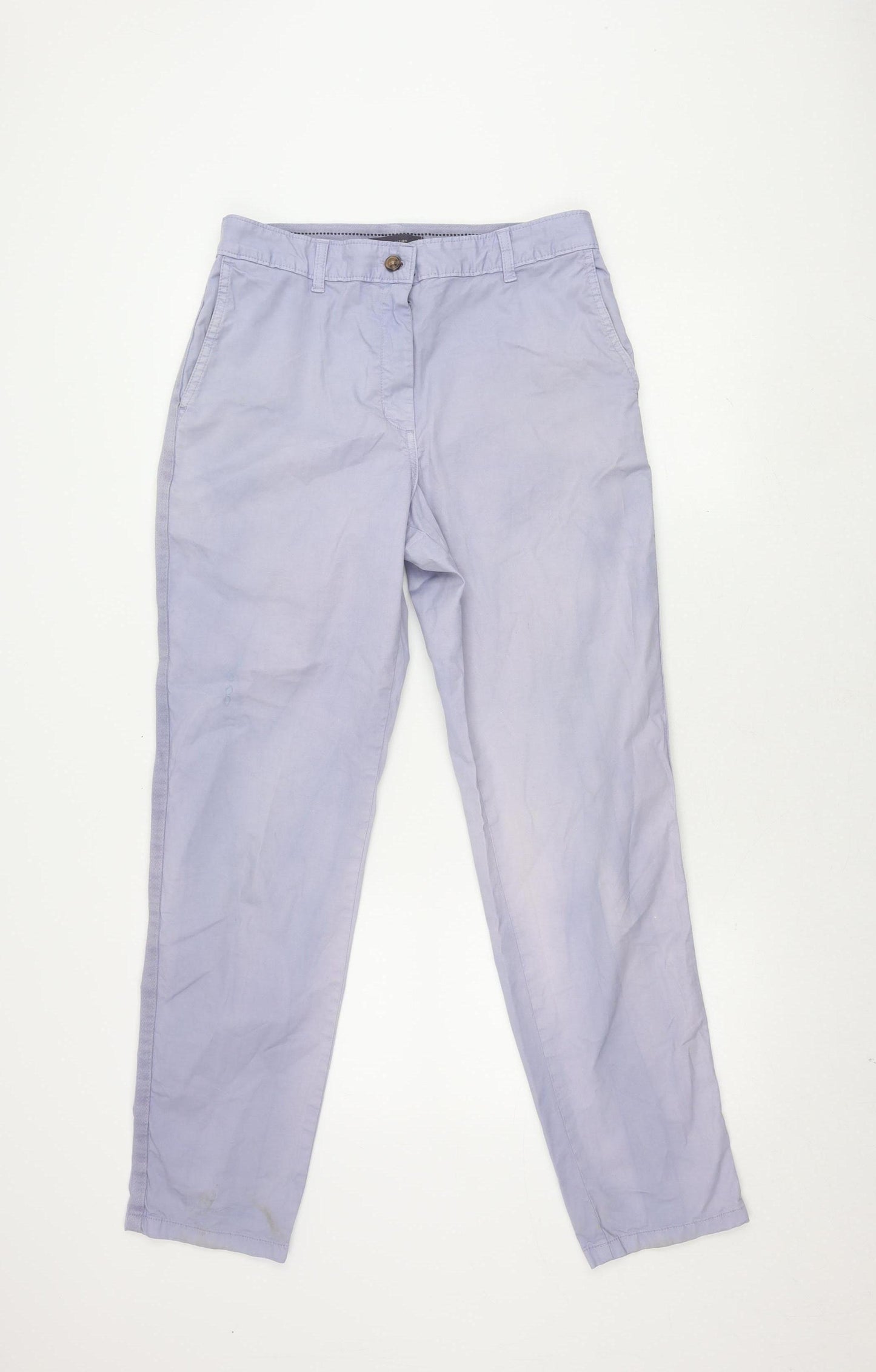 Marks and Spencer Women's Blue Chino Trousers Size 10