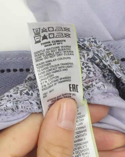 Marks and Spencer Women's Blue Chino Trousers Size 10