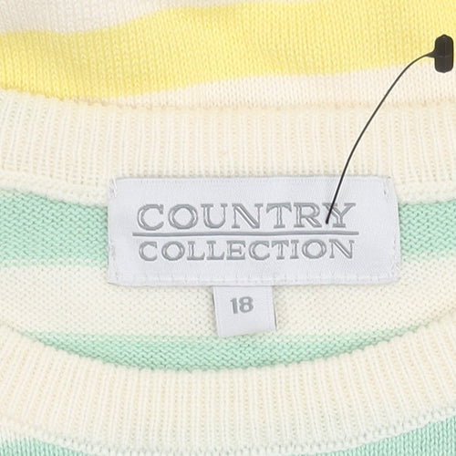 Country Collection Women's Multicoloured Striped Jumper, Size 18