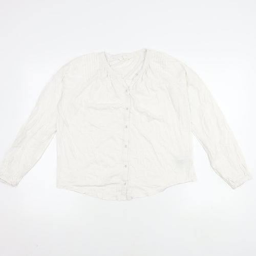 Marks and Spencer White Women's Blouse, Size 10