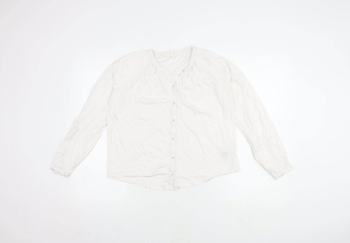 Marks and Spencer White Women's Blouse, Size 10