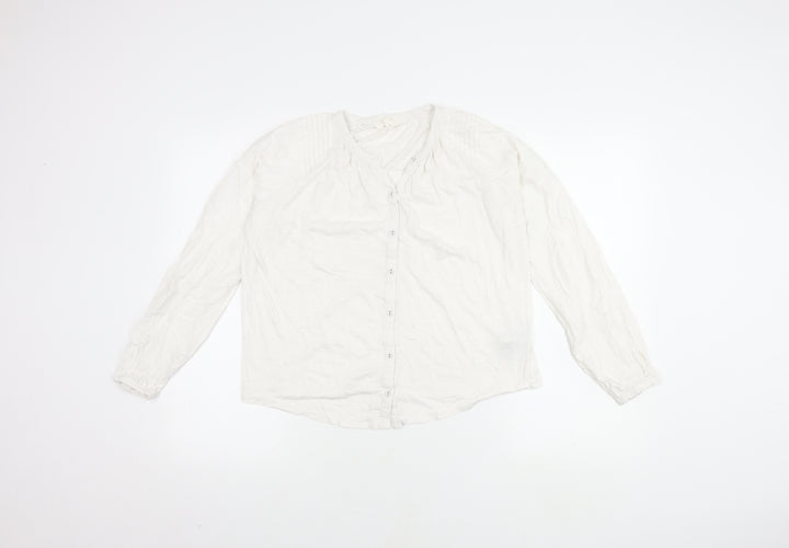 Marks and Spencer White Women's Blouse, Size 10