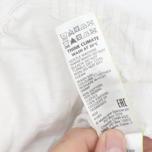 Marks and Spencer White Women's Blouse, Size 10