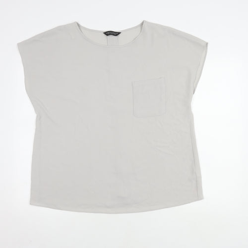 Dorothy Perkins Women's Grey Sleeveless Basic Top Size 18