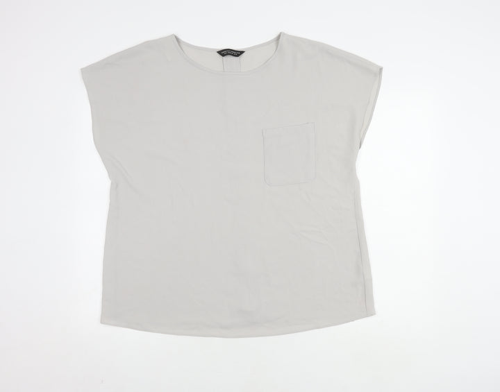 Dorothy Perkins Women's Grey Sleeveless Basic Top Size 18