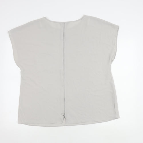 Dorothy Perkins Women's Grey Sleeveless Basic Top Size 18