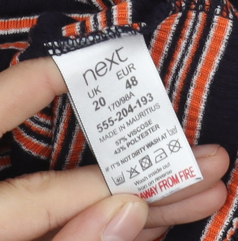 Next Women's Multicoloured Striped Pencil Skirt Size 20