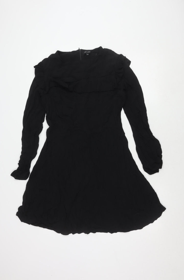 New Look Women's Black Dress, Size 12, Long Sleeve