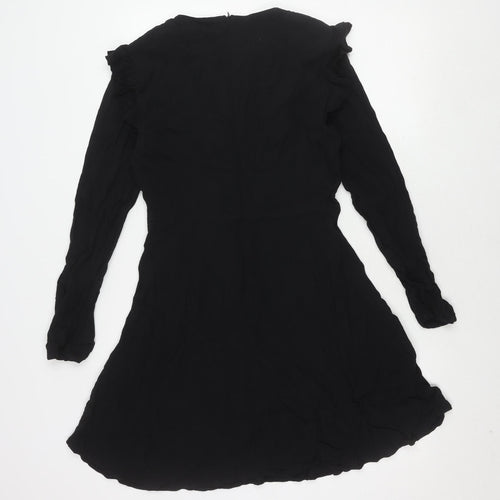 New Look Women's Black Dress, Size 12, Long Sleeve
