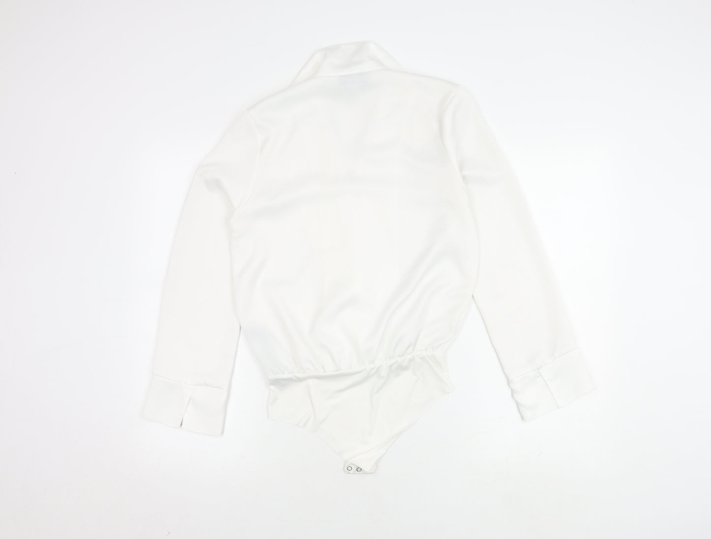 Zara Women's White Wrap Blouse Size 8