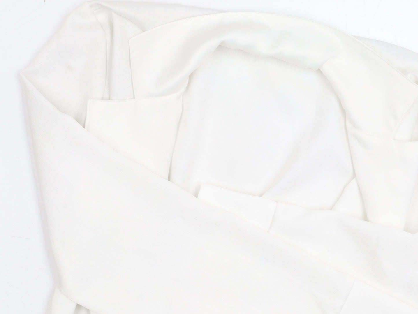 Zara Women's White Wrap Blouse Size 8