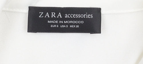 Zara Women's White Wrap Blouse Size 8