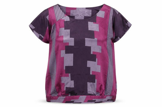 Front view of Next Women's Multicoloured Geometric Top, size 12