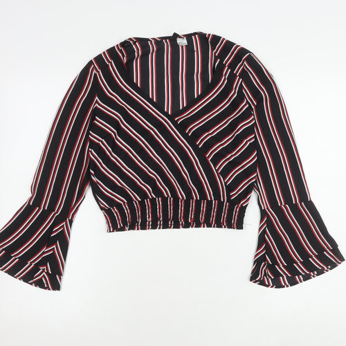 H&M Women's Multicoloured Wrap Blouse, Size 6