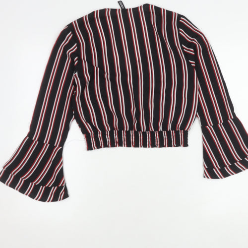 H&M Women's Multicoloured Wrap Blouse, Size 6