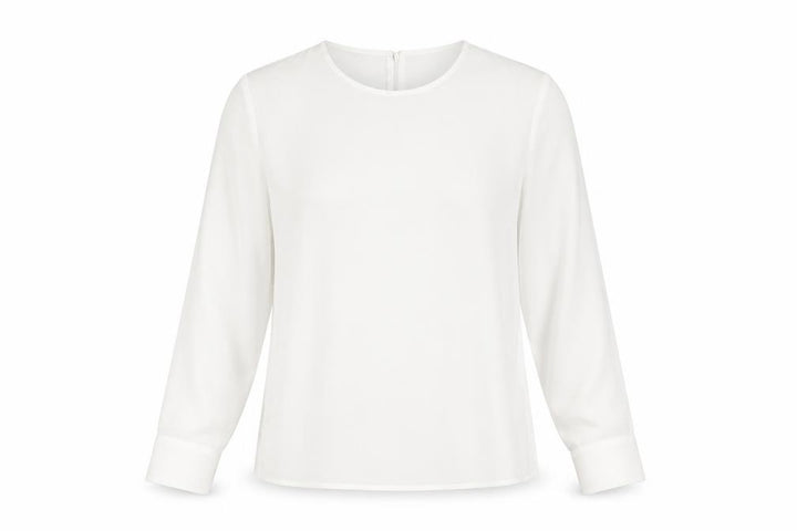 Mango Women's White Basic Long Sleeve Top S