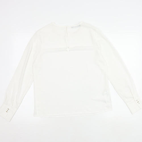 Mango Women's White Basic Long Sleeve Top S