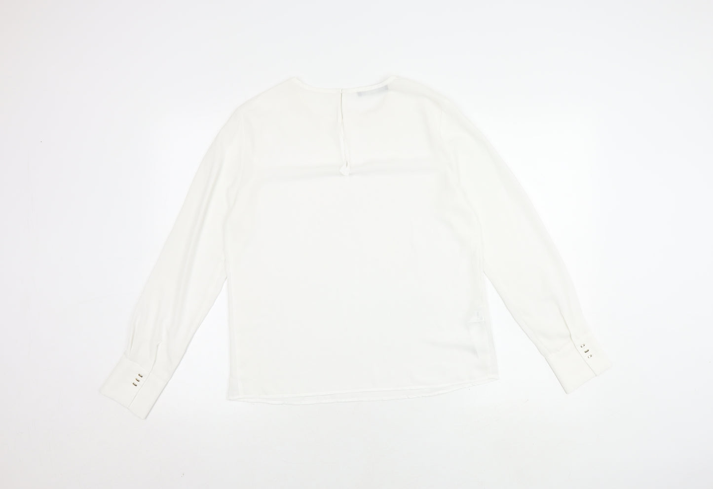 Mango Women's White Basic Long Sleeve Top S