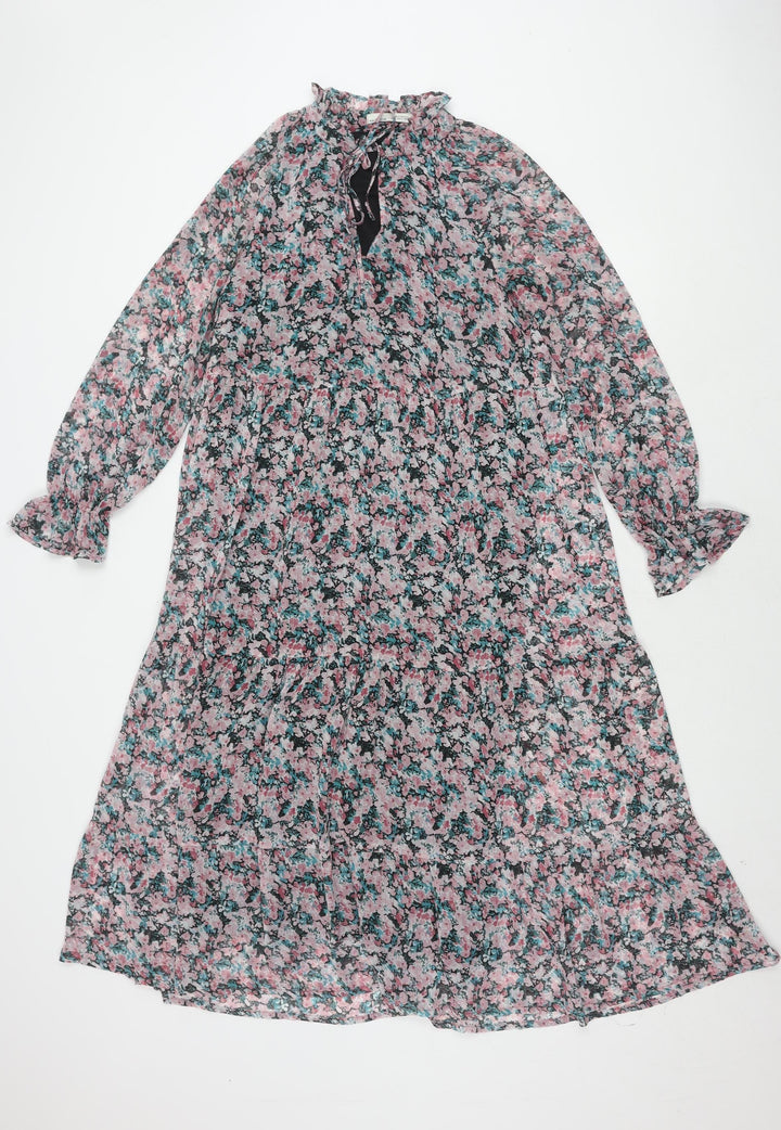 Pull&Bear Women's Floral Multicoloured Dress Size 8