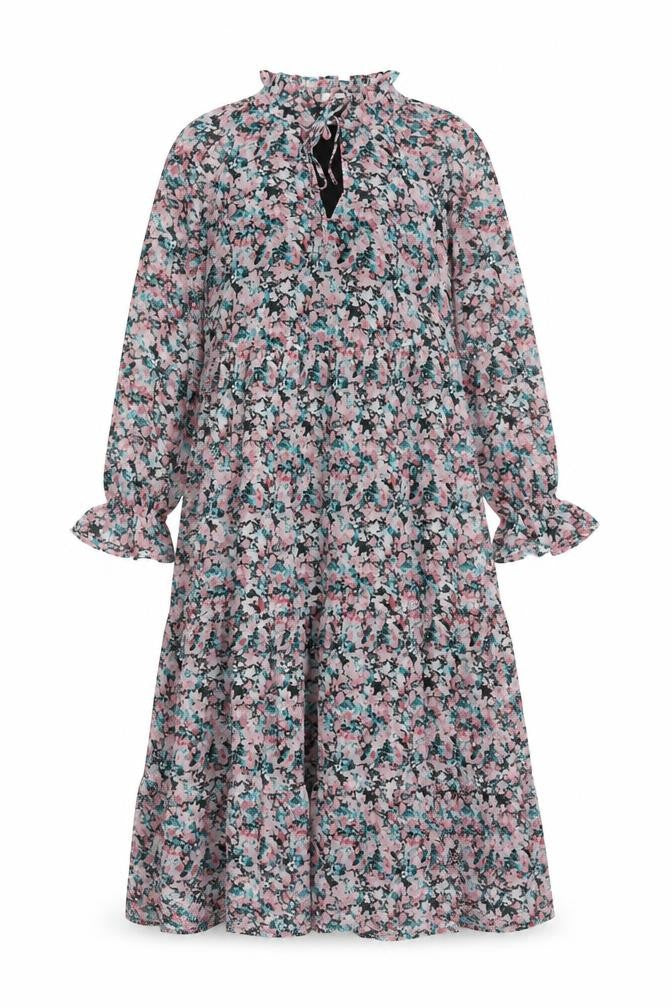 Front view of Pull&Bear Women's Floral Multicoloured Dress, size 8