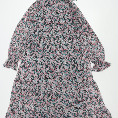 Pull&Bear Women's Floral Multicoloured Dress Size 8
