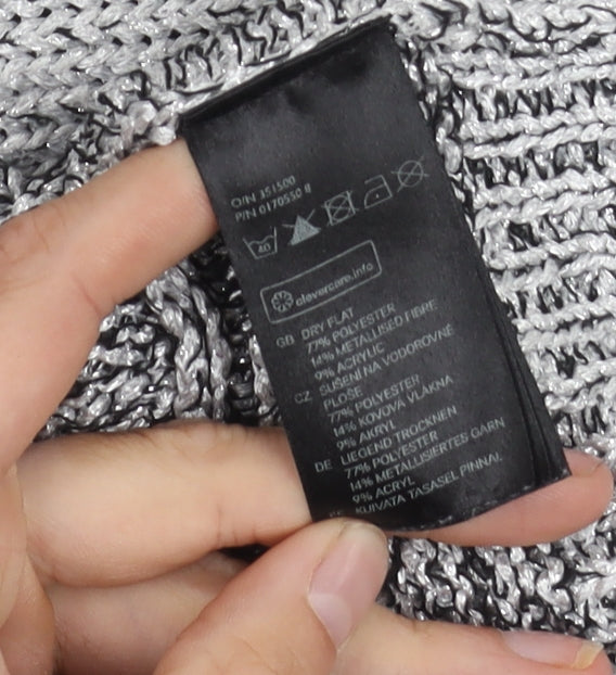 H&M Women's Black Knit Pullover Jumper Size M