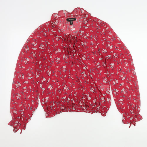 QED London Floral Red Blouse, Women's Size 12