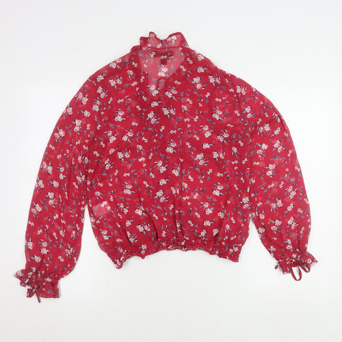 QED London Floral Red Blouse, Women's Size 12