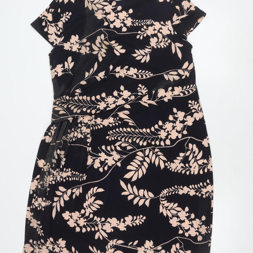 Marks and Spencer Women's Black Floral Dress Size 18