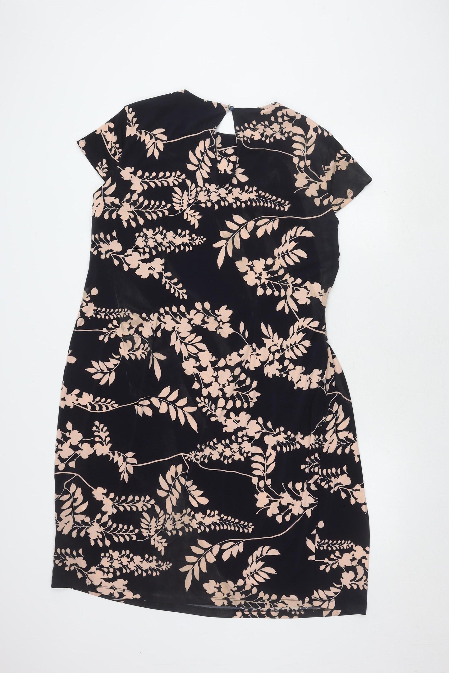Marks and Spencer Women's Black Floral Dress Size 18