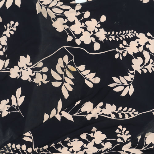 Marks and Spencer Women's Black Floral Dress Size 18