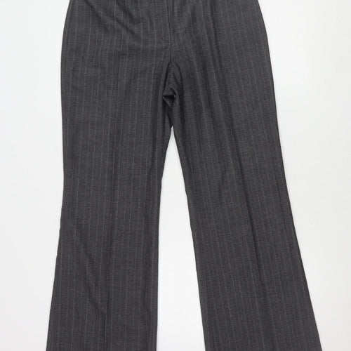 Next Women's Grey Striped Dress Pants Size 14