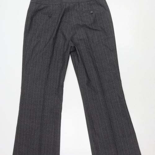 Next Women's Grey Striped Dress Pants Size 14