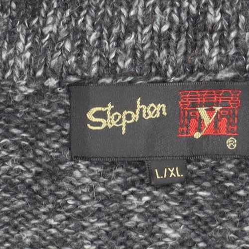 Stephen Y Women's Grey Collared Cardigan L/XL