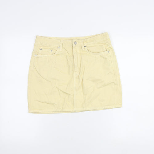 Weekday Women's Yellow Short Pencil Skirt Size 12