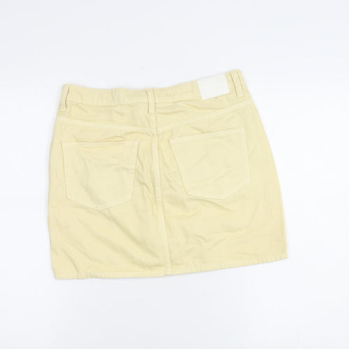 Weekday Women's Yellow Short Pencil Skirt Size 12