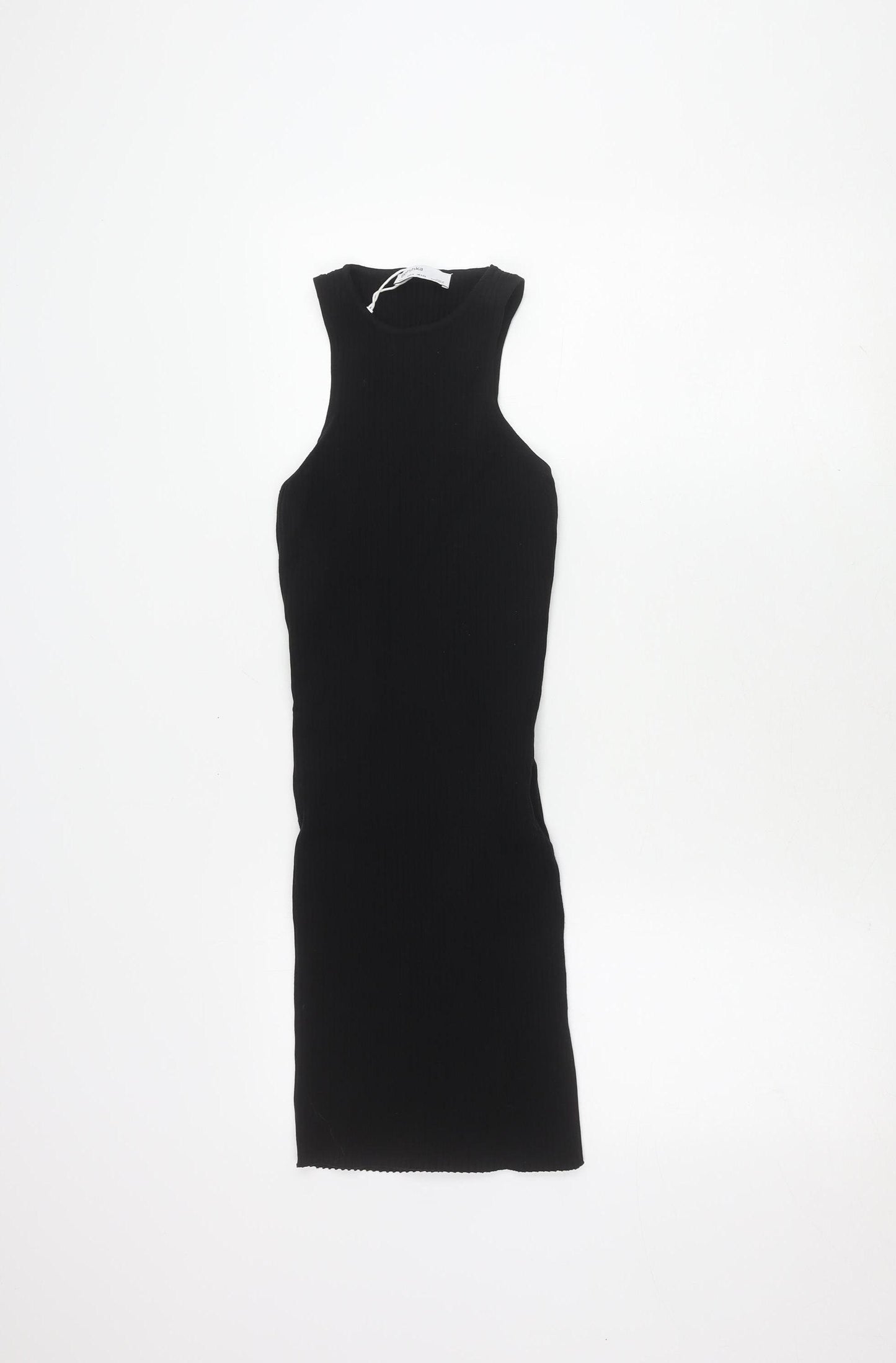 Bershka Women's Black Midi Sheath Dress Size 12
