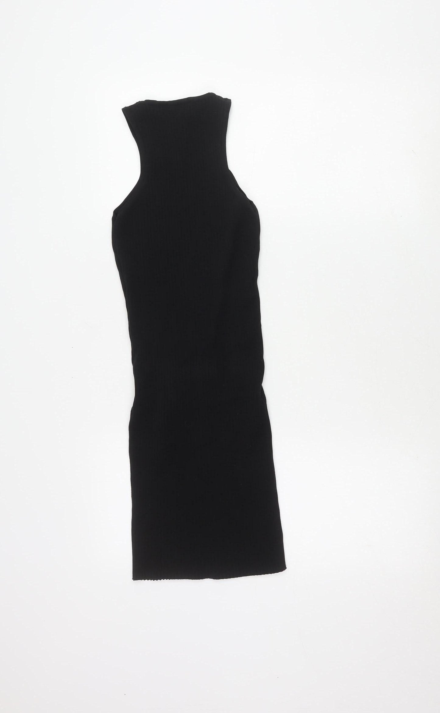 Bershka Women's Black Midi Sheath Dress Size 12