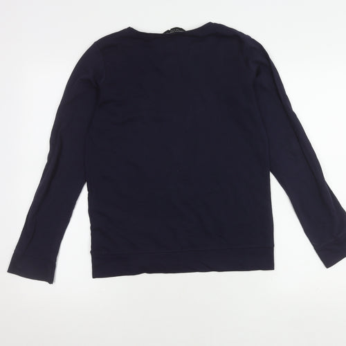 Dorothy Perkins Women's Blue Animal Print Top Size 6