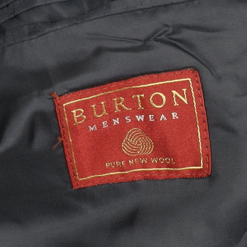 Burton Mens Blue Wool Blazer 38S
