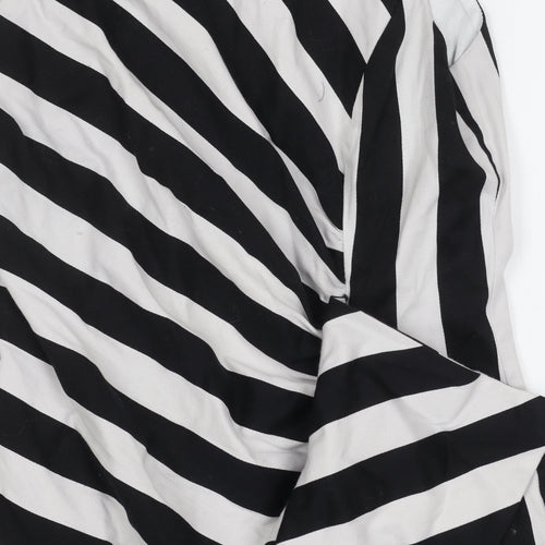 Forcast Women's Black Striped Sleeveless Dress