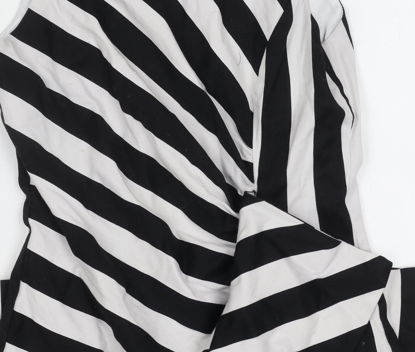 Forcast Women's Black Striped Sleeveless Dress