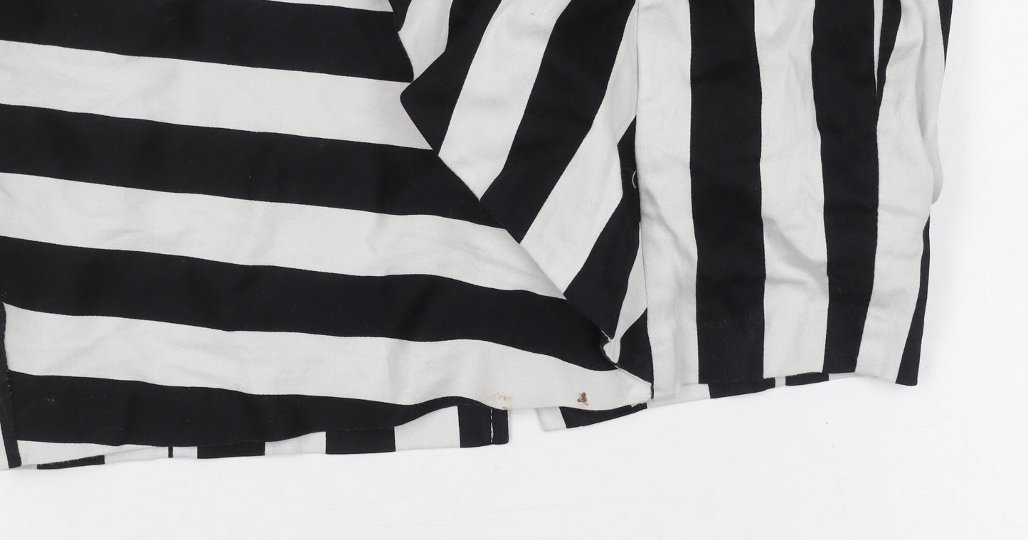Forcast Women's Black Striped Sleeveless Dress