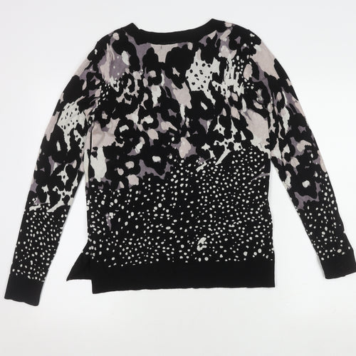 Next Women's Black Animal Print Jumper Size 10