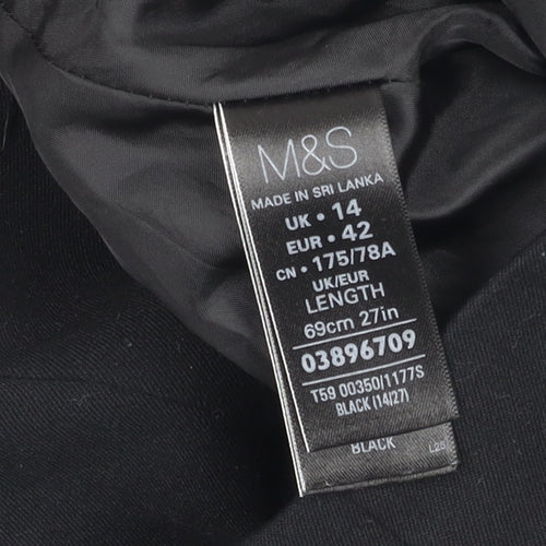 Marks and Spencer Women's Black Pencil Skirt Size 14